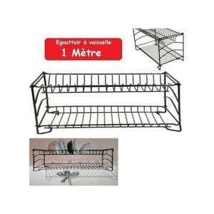 Égouttoir à Vaisselle Double Niveau 100 cm – Support Pratique et Robuste pour Cuisine