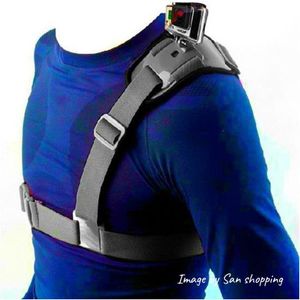 Support d'Épaule Réglable pour Caméra GoPro & Caméras d'Action de poitrine avec sangle d'épaule pour GoPro Hero 10, 9, 7, 5, 4, 3, 2, SJ4000 et Eken H9. Adaptateur de ceinture
