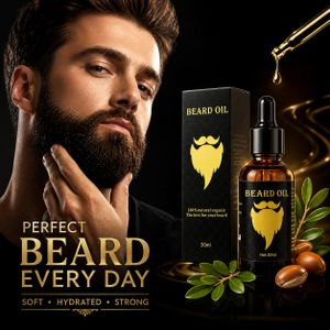 Beard Oil Huile a Barbe Naturelle 30ml – Hydratation - Croissance & Brillance de la Barbe
