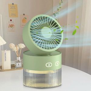 Climatiseur Portable Mini Ventilateur USB avec Humidificateur 350 ml et Veilleuse LED