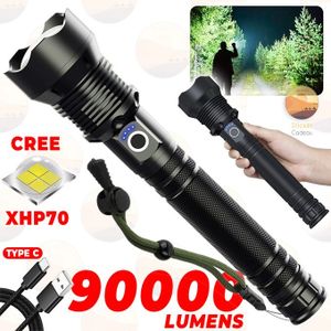 Lampe Torche Led Ultra Puissante, Lampe Torche Rechargeable, Torche Led  Puissante Rechargeable, Lampe De Poche Rechargeable Usb, Lampe Torche  Tactique Militaire Police, 5 Mode 100000 Lumens XHP90.2