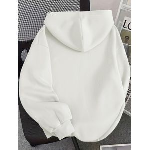 D92 - Un sweat à capuche pour femme, imprimé tendance de motif nœud minimaliste créatif, magnifique sweat à capuche décontracté et polyvalent, à la mode, ample, pour l'automne et l'hiver, vêtements pour femmes, haut uniquement/sans bas - QHH4931