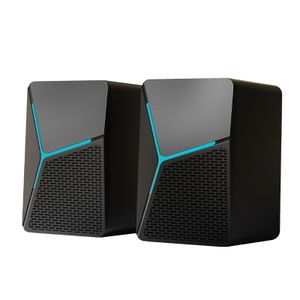 Haut-parleurs de bureau mini USB LED RGB pour PC Gaming - Plug & Play Son HiFi Haut-parleur filaire étanche IPX4