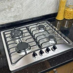 Active chef  H4-60ES Plaque de cuisson Encastré à gaz 4F 60cm inox encastrable + Hotte 60 cm