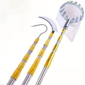 Cueilleur de fruits outil Long manche en acier inoxydable outils de récolte tige télescopique cueilleur de fruits (Couleur aléatoire