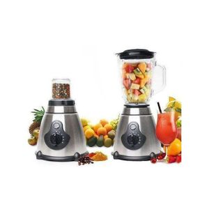 Mixeur Blender Smoothie maker 1000 W Bol en Verre + Moulin épices en verre + 2 pièces de rechanges