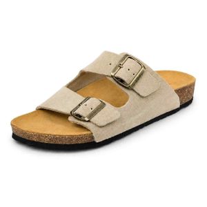 Tifano Sandales confort pour hommes S030-1 beige daim