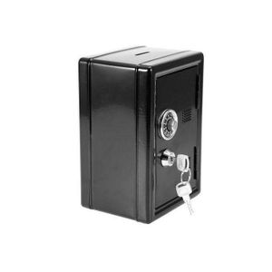 Tirelire, Coffre-fort avec 2 clés, caisse en métal avec serrure