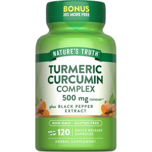 Nature'S Turmeric Curcumin Complex Plus Black Pepper Extract, 120 Quick Release Capsules