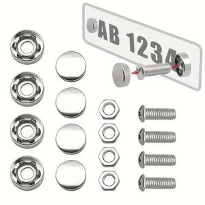 General 4pcs Stainless Steel License Plate Screw Kit - Secure Fastening for Frames And Covers