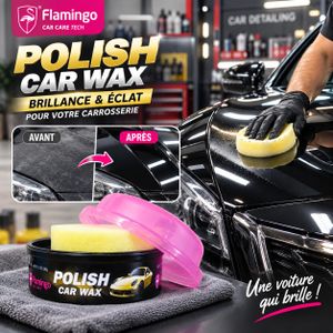 Cire Protection Carrosserie Polish Lustrant Éclat Peinture Effet Déperlant Anti Rayures Entretien Auto Boîte 230g