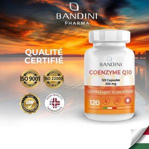 Coenzyme Q10 200 mg 120 Gélules (Couverture 4 Mois) – Co Q 10 Fortement Dosé – CoQ10 Ubiquinone à Haute Biodisponibilité – Puissant Antioxydant Naturel - Complément Alimentaire Capsules