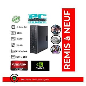 Hp كمبيوتر ألعاب i5 من الجيل السادس - ذاكرة وصول عشوائي 16 جيجابايت - SSD 256 جيجابايت / HDD 500 جيجابايت - NVIDIA GT 730 2 جيجابايت - مجدد
