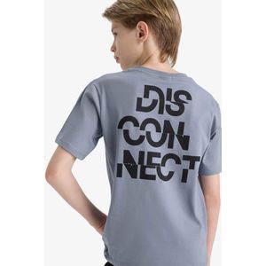 Defacto T-shirt imprimé au dos à col rond et manches courtes pour garçon