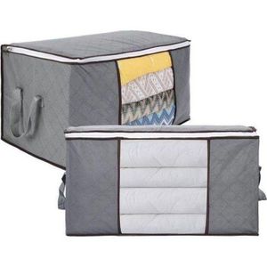 Sac de Rangement - Non spécifié - 2 PCS - Tissu non tissé - Gris - Grande capacité