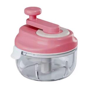 Mini Hachoir Manuel avec 2 2 Lames en Acier Inoxydable - Mini Mixeur de Cuisine pour Oignonet ail