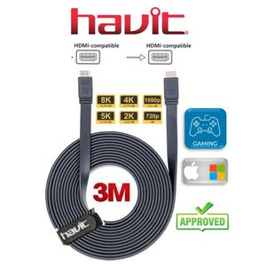 Havit Câble HDMI 3M de Qualité Supérieure original TV/Projecteur/PC Ordinateur Gaming 