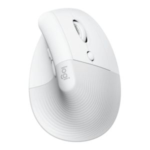 Logitech Lift Vertical Ergonomic Mouse - OFF-WHITE/PALE GREY - 2.4GHZ/BT - 12M