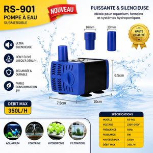 Rs Electrical RS 901 pompe Petit mini filtre de circulation d'eau pompe RS pompe à Eau