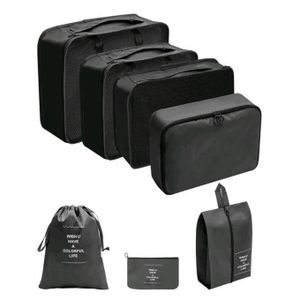 Lot de 7 Organisateurs de Voyage pour Valise Grande Capacité Résistants à l’Eau Sacs de Rangement pour Vêtements et Accessoires