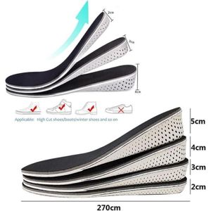 Semelles intérieures respirantes en mousse à mémoire de forme pour augmenter la hauteur des talons 4 Cm
