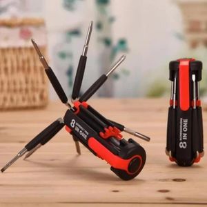 L'Essentiel du Bricolage Tournevis Multifonction 8 en 1 avec Lampe LED