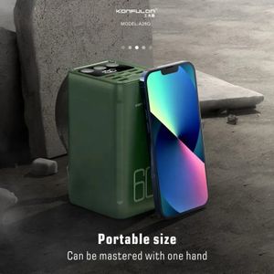 Konfulon Power bank 60000 mAh,charge rapide 22.5W,éclairage LED