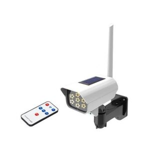 Faux Camera Lumière solaire à LED avec télécommande Capteur extérieur 3 modes