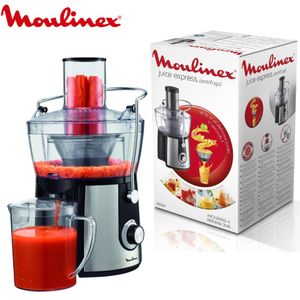 Moulinex Juice Express Centrifugeuse puissante 800 watt et réservoir de 0.8Litres en acier inoxydable