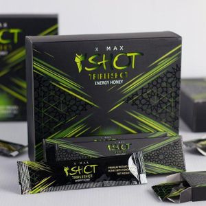 énergétique Xmax Triple SHOT - Miel doux naturel, miel royal malaisien, MIEL Natrel 100% excellente efficacité, Force, Dureté, Activité plus durable et plus longue, énergie MAX puissance MAX