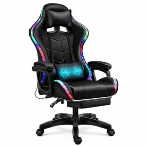 CHAISEPRO.COM CHAISE GAMING CHAISE GAMER + LED + MASSAGE 