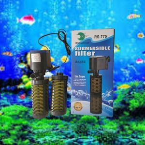 Rs Electrical pompe à eau d'aquarium ,ultra silencieuse avec 2 filtre