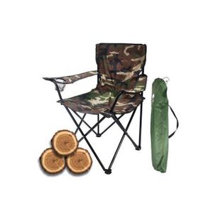 Chaise de camping militaire pliante, Portable pour la plage, la pêche...