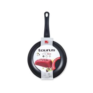 Taurus Poêle Antiadhésive - Revêtement 5 Couches - Pour cuisson quotidienne - Noire 26cm