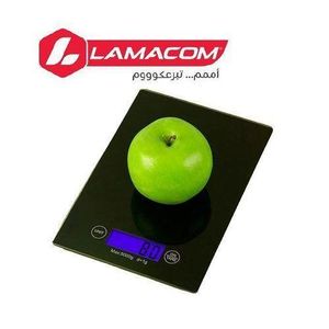 Lamacom  Balance de cuisine numérique en verre Max 5Kg, Pèse Aliments Professionnel