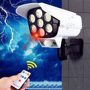 Lampe solaire avec télécommande Projecteur Eclairage public solaire à LED haute performance + détecteur de mouvement