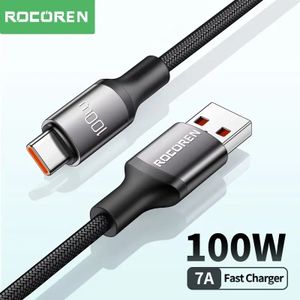 ROCOREN Cable USB Type-C 100W 7.3A, pour recharge rapide et transfert de données 2M