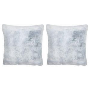Lot de 2 - Housse de Coussin 50x50 Gris Doux et Moelleux