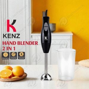 Kenz Mixeur Plongeant 2 en 1 Double Vitesse 300W, Lame Inox + Gobelet Doseur, WQ-7618