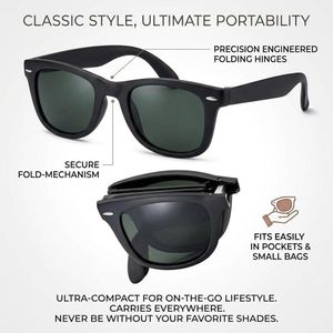 Lunettes de soleil pliables – Protection UV complète et design moderne