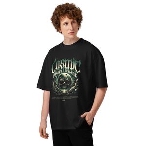 ECHO "Cosmic Nightmare" Graphic T-Shirt – Premium Black Oversized 