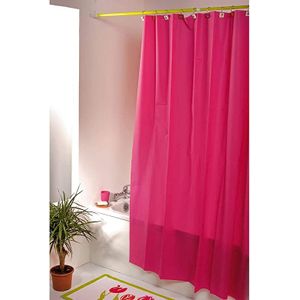 Msv - MSV Rideau de douche Plastique PVA 180x200cm Fuschia