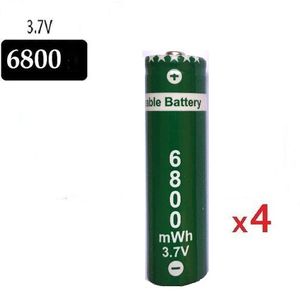 4 Batteries Rechargeables 3.7V Alkaline Capacité 6800 mWh Sans Emballage