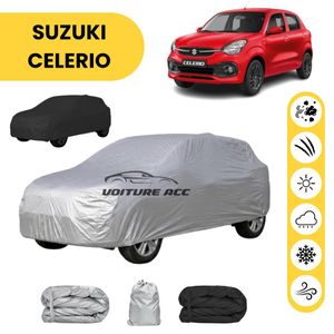 Bâche voiture imperméable double face – Protection complète contre pluie, soleil et poussière + sac offert ( SUZUKI CELERIO )