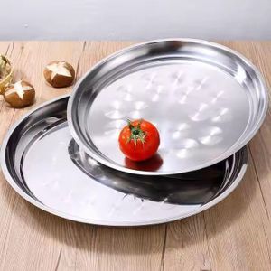 Assiette Ovale en Acier Inoxydable 24 cm – Idéale pour Poisson et Cuisson Vapeur