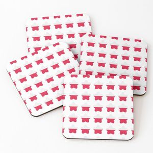 4 Dessous de Verre Motif étoile du drapeau polonais sous tasse unique 