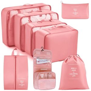 Pack 8Pcs Sac de Rangement pour Voyage de Valise, Organisateur de vêtements