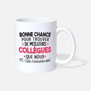 Mug bonne chance collègue pour un départ du travail ou depar