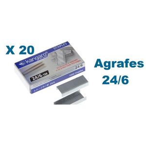 Express Lot 10 Boites de 1000 Agrafes Standard 24/6,Acier  Galvanisé,Capacité 30 feuilles à prix pas cher