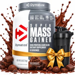 Dymatize Nutrition سوبر ماس جينر 5.4 كجم شوكولاتة غنية - زيادة سريعة في الكتلة والتغذية الكاملة
